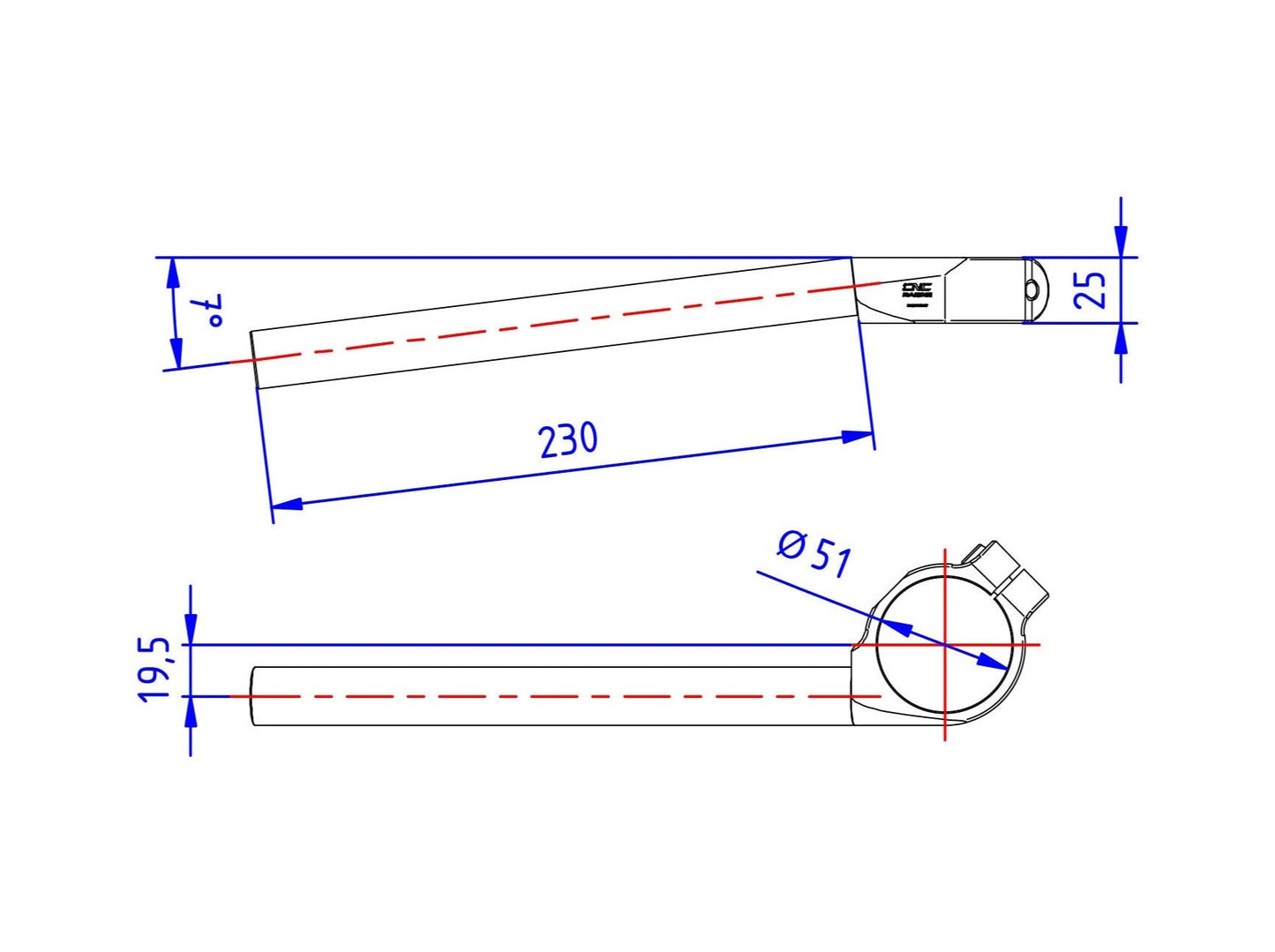 SM451 - CNC RACING Handlebar Clip-ons (Ø 51 mm)