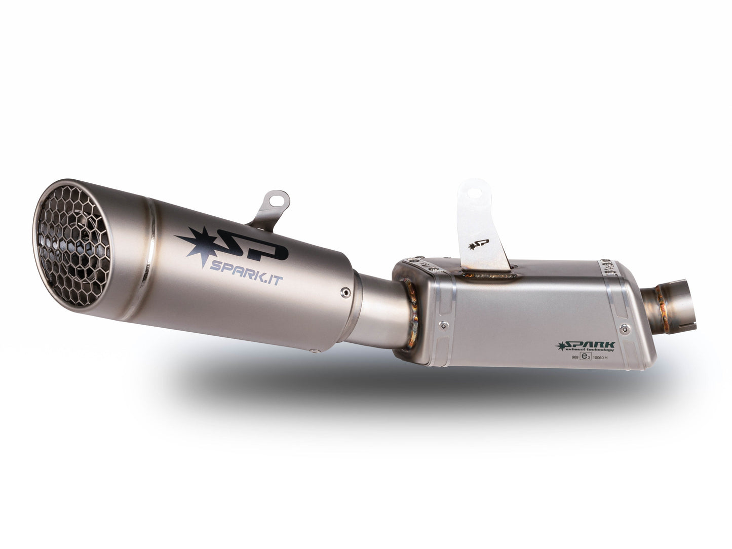 SPARK GTR0503 Triumph Street Triple 765 (20/22) Titanium 3/4 Exhaust System "GRID-O" (approved; polished box)