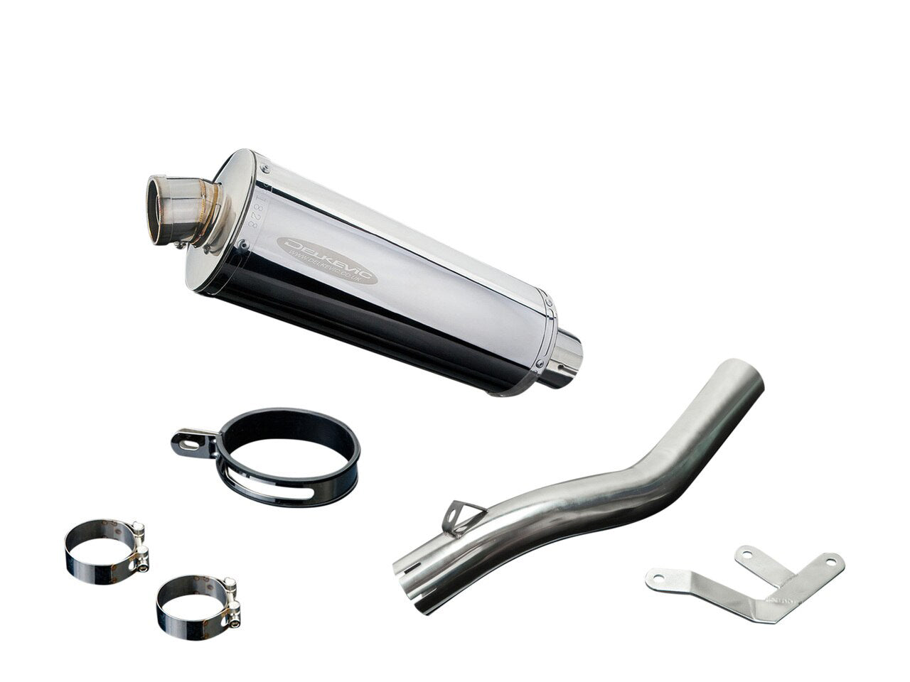 DELKEVIC Honda VFR800 Interceptor (98/01) Full Exhaust System with Stubby 14" Silencer (high level)