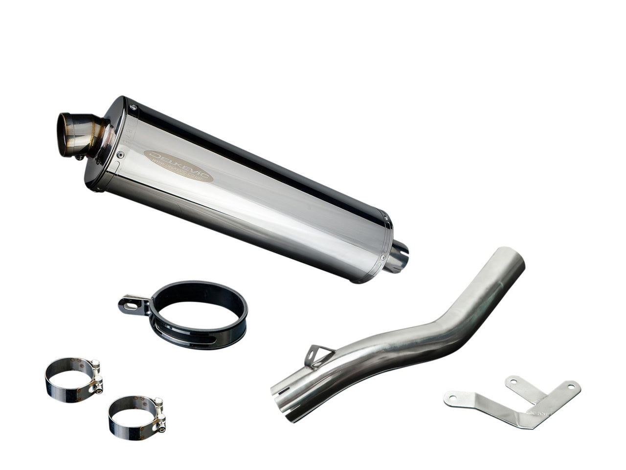 DELKEVIC Honda VFR800 Interceptor (98/01) Full Exhaust System with Stubby 18" Silencer (high level)