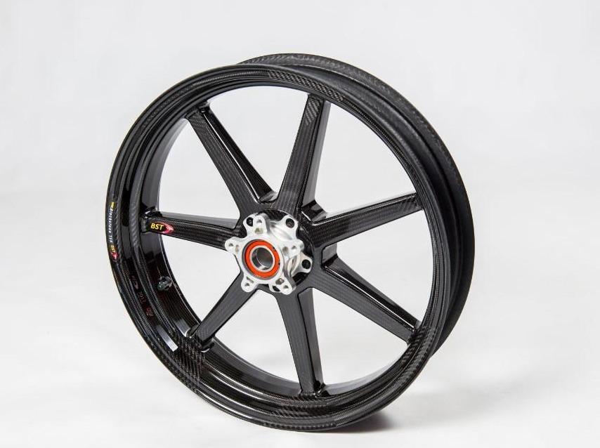 BST MV Agusta F3 / Turismo Veloce Carbon Wheels "Mamba TEK" (front & offset rear, 7 straight spokes, silver hubs)