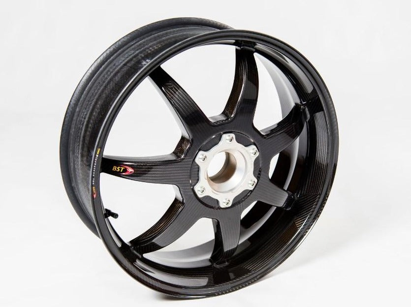 BST Ducati Panigale 1199/1299 Carbon Wheels Set "Mamba TEK" (front & offset rear, 7 straight spokes, silver hubs) – Accessories in the 2WheelsHero Motorcycle Aftermarket Accessories and Parts Online Shop