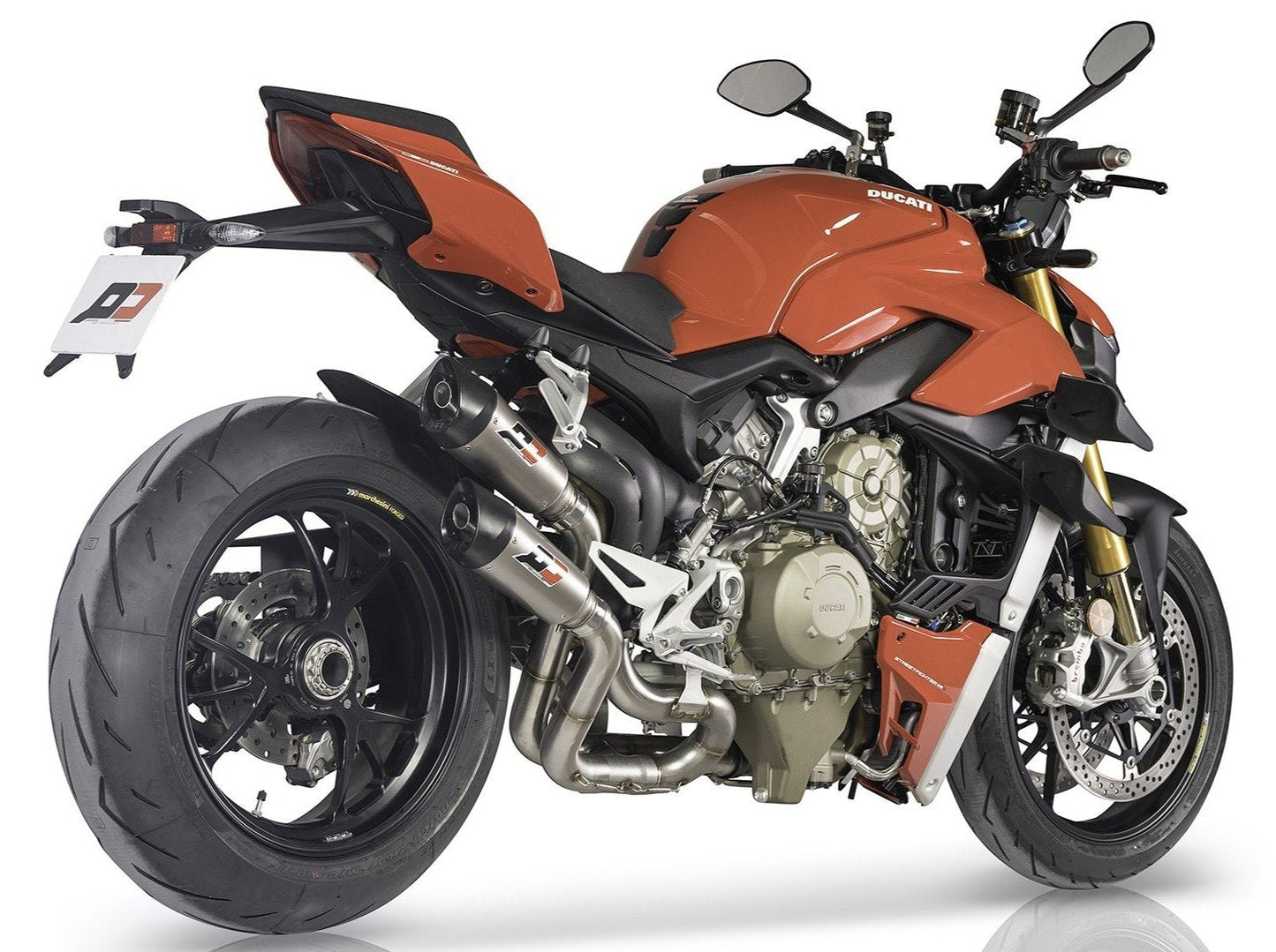 QD EXHAUST Ducati Streetfighter V4/V4S Semi-Full Dual Exhaust System "Gunshot" (EU homologated)