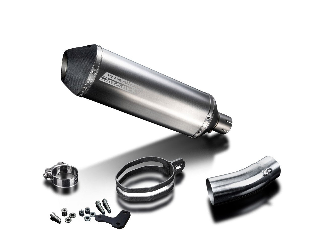 DELKEVIC Ducati Scrambler Desert Sled Slip-on Exhaust 13.5" X-Oval Titanium