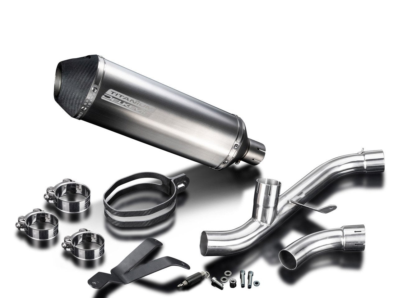 DELKEVIC Ducati Supersport 950/939 De-Cat Slip-on Exhaust 13.5" X-Oval Titanium