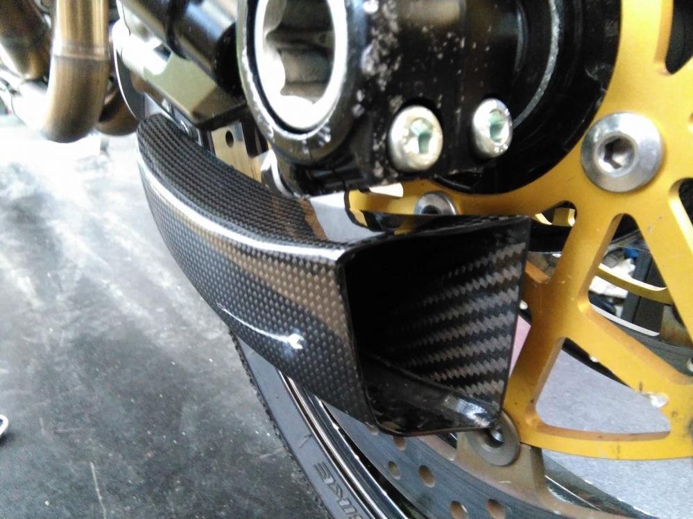 ZA701 - CNC RACING Ducati Monster / Multistrada Carbon Front Brake Cooling System "GP Ducts"