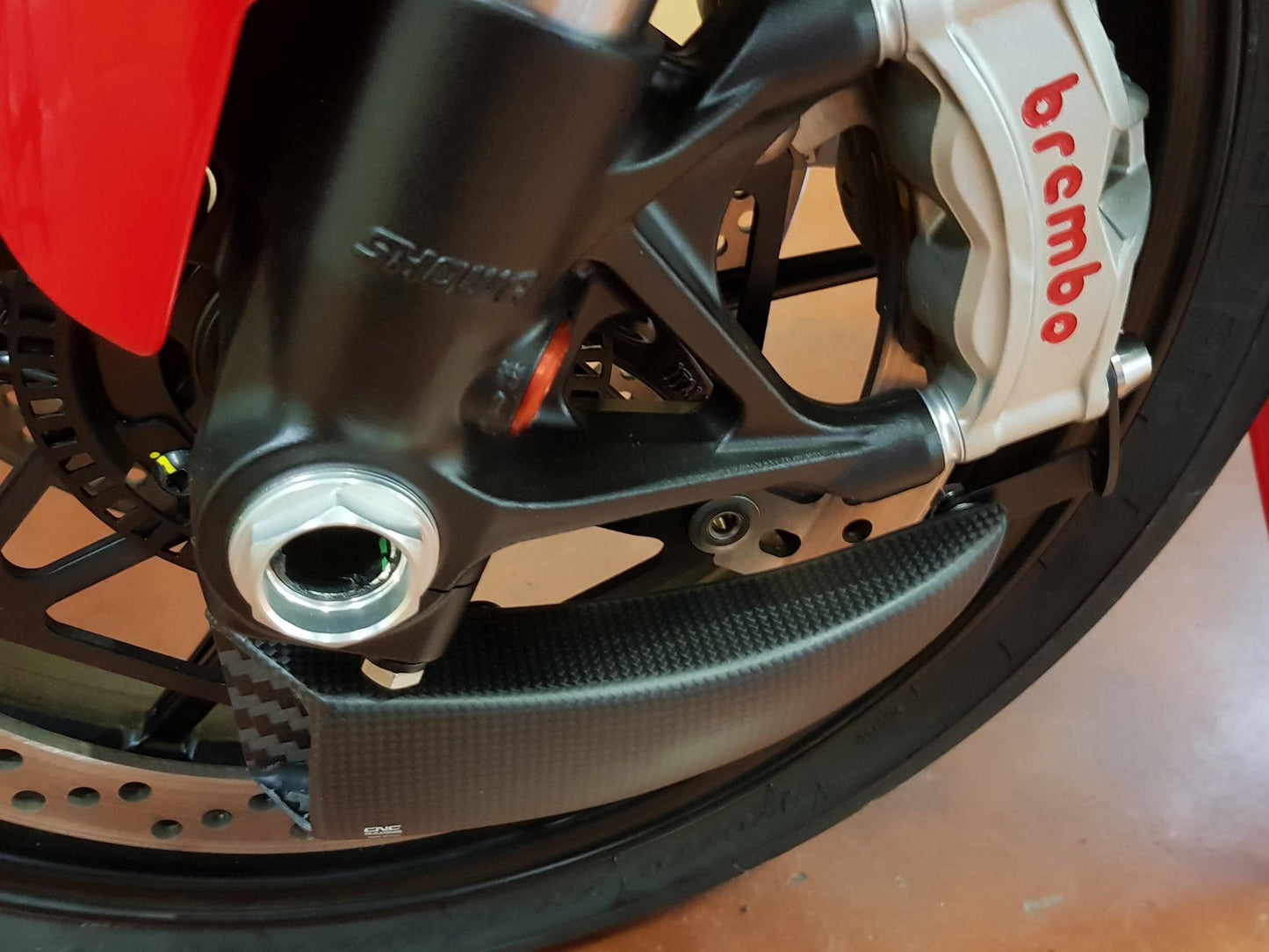 ZA701 - CNC RACING Ducati Superbike 848 Carbon Front Brake Cooling System "GP Ducts"