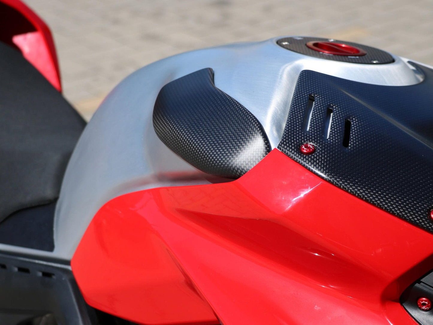 ZP112 - CNC RACING Ducati Panigale V4 Carbon Fuel Tank Sliders