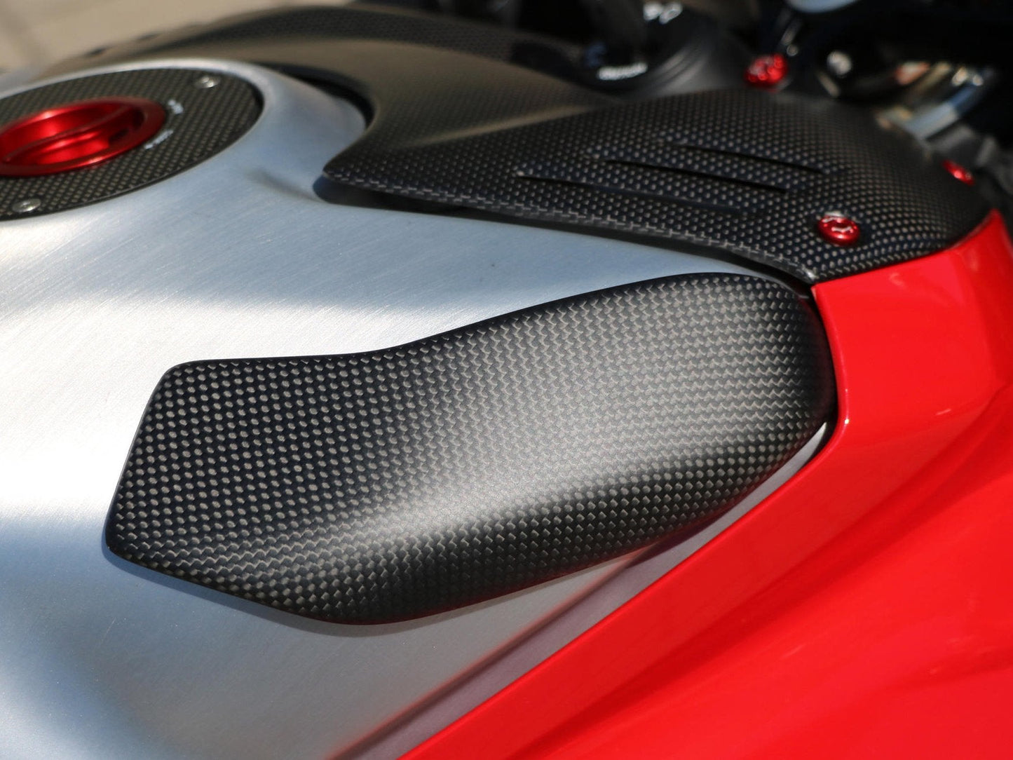 ZP112 - CNC RACING Ducati Panigale V4 Carbon Fuel Tank Sliders