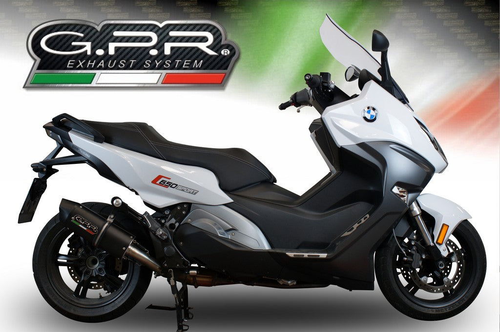 GPR BMW C650 Sport Slip-on Exhaust "Furore Evo 4 Nero" (EU homologated)