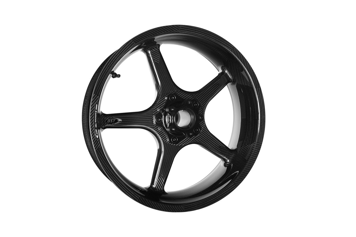 BST Ducati Scrambler Carbon Wheels Set "Twin TEK" (5 straight spokes, black hubs, front & conventional rear)