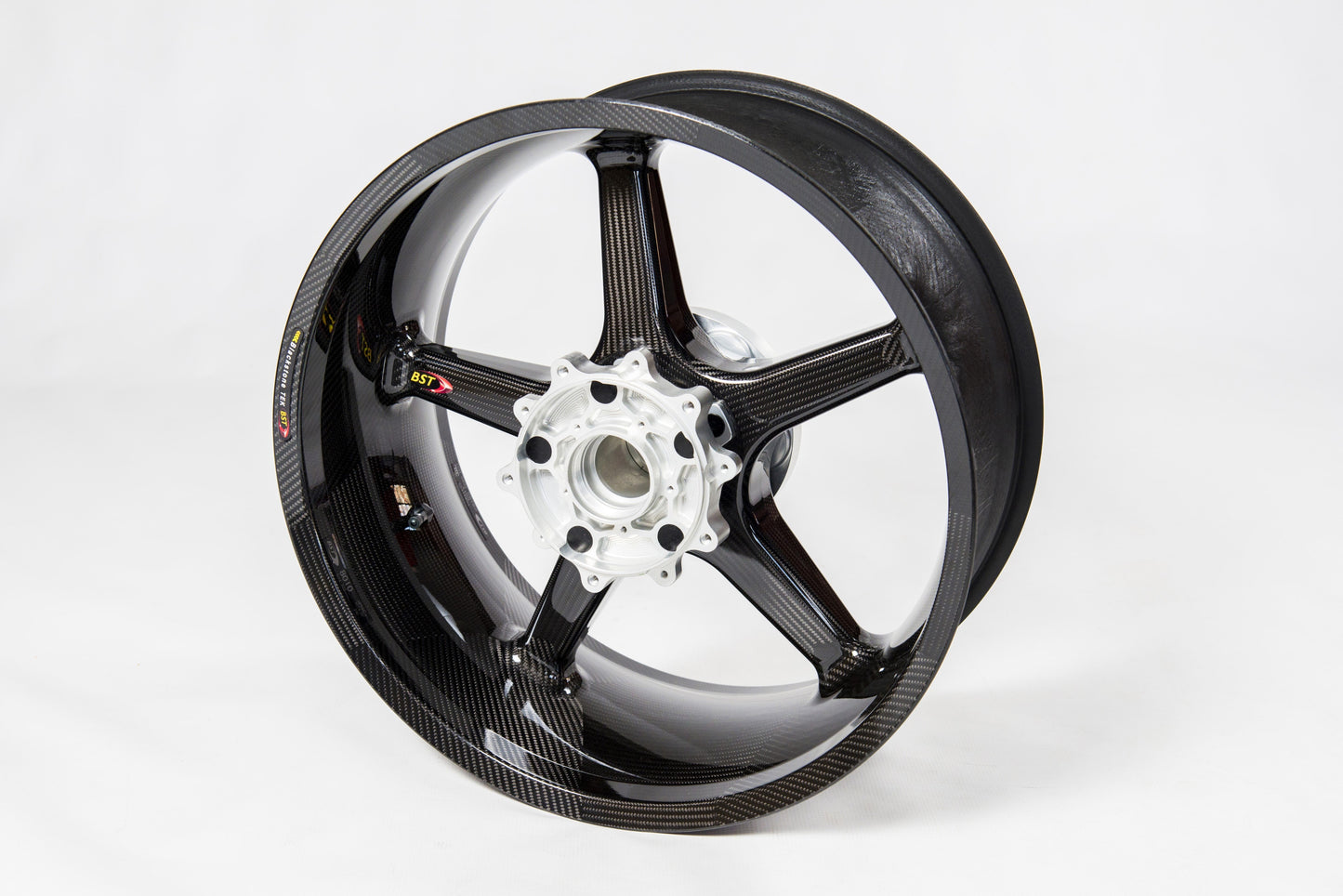 BST Ducati Scrambler Carbon Wheels Set "Twin TEK" (5 straight spokes, silver hubs, front & conventional rear)