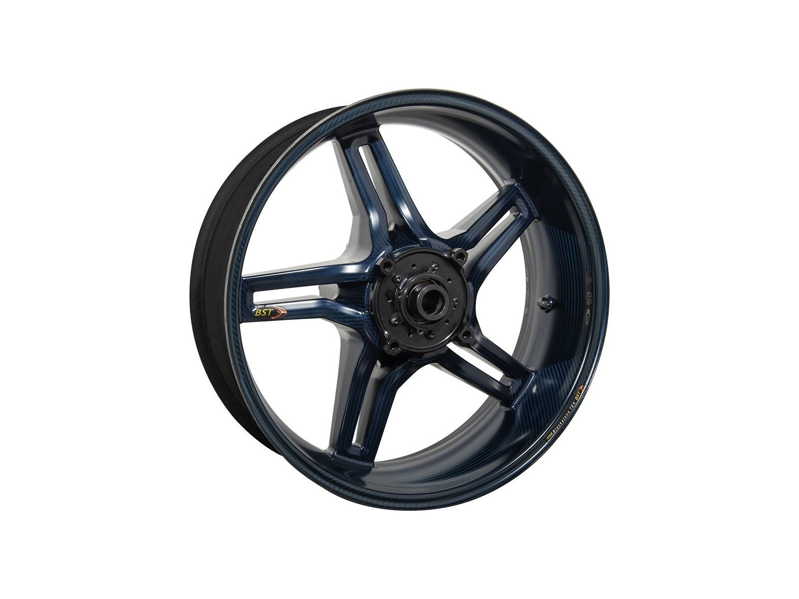 BST Ducati Multistrada 1260/1200 Carbon Wheel "Rapid TEK" (offset rear, 5 slanted spokes, black hubs) – Accessories in the 2WheelsHero Motorcycle Aftermarket Accessories and Parts Online Shop