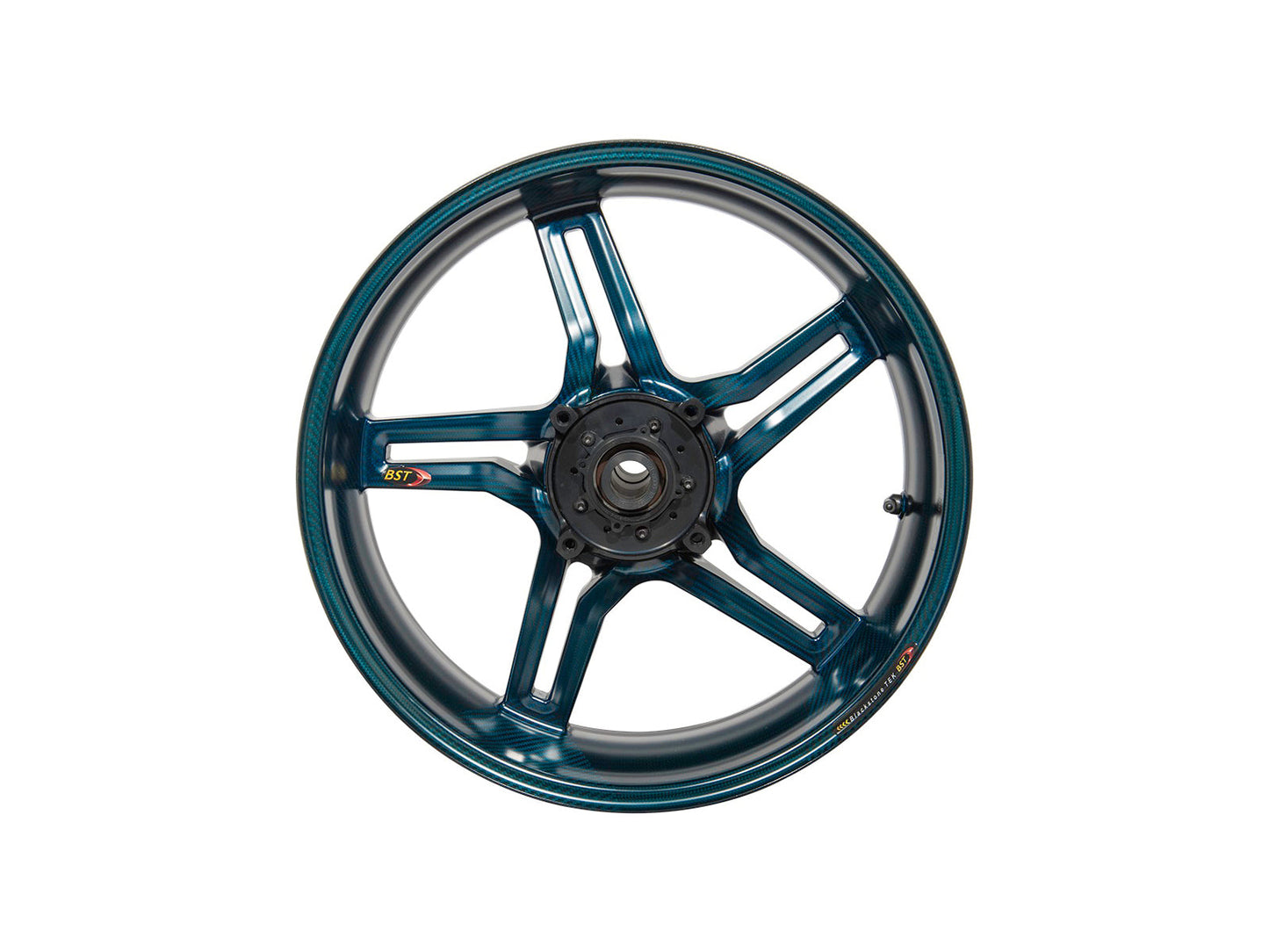 BST MV Agusta F4 (00/08) Carbon Wheel "Rapid TEK" (offset rear, 5 slanted spokes, black hubs)