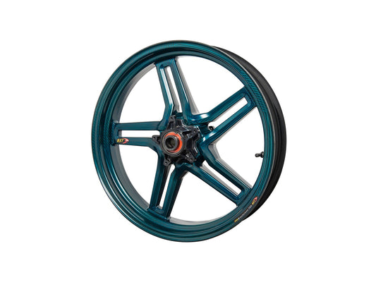 BST Ducati Superbike 848 Carbon Wheel "Rapid TEK" (front, 5 slanted spokes, black hubs)