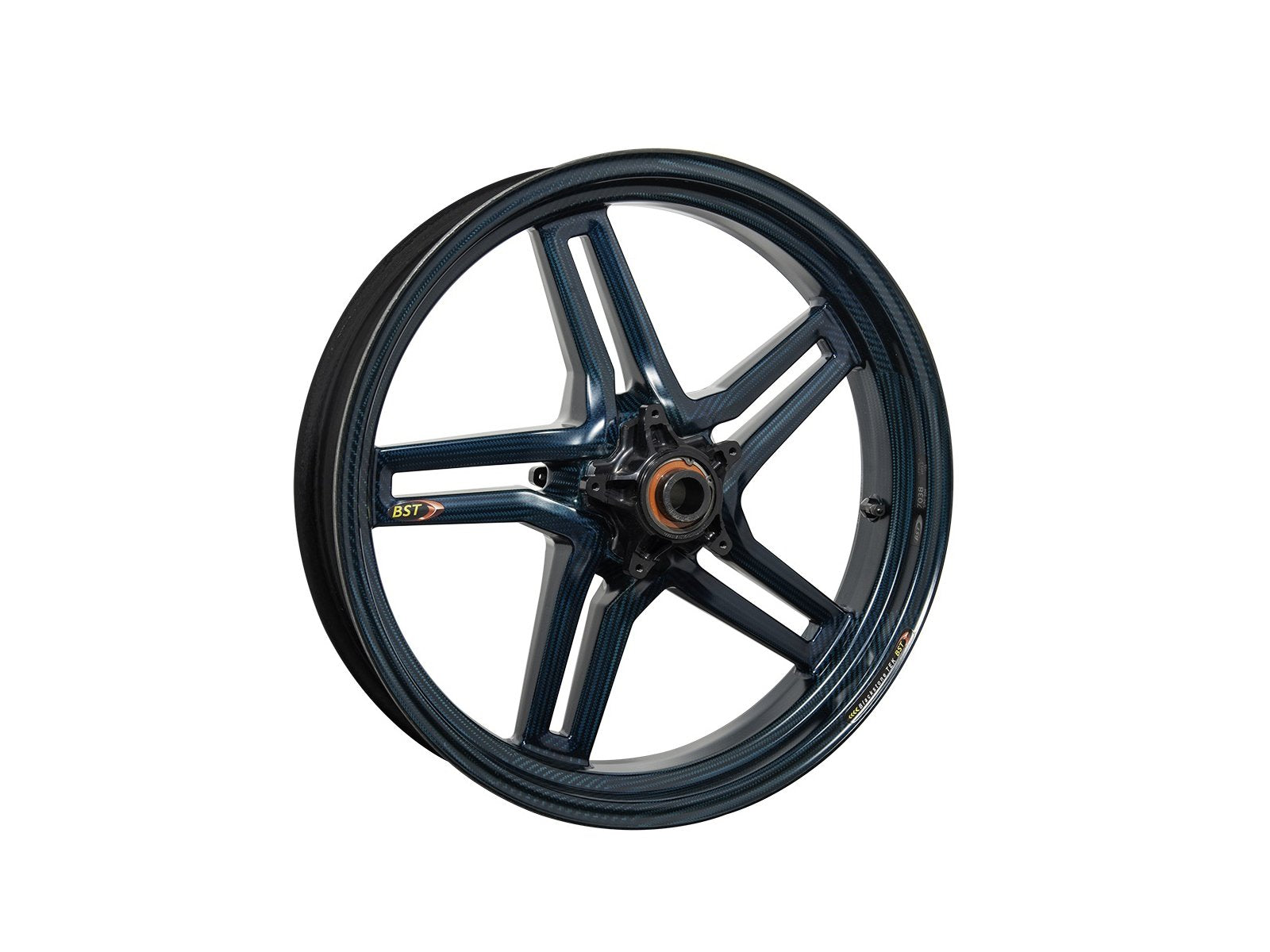 BST Ducati Diavel Carbon Wheel "Rapid TEK" (front, 5 slanted spokes, black hubs) – Accessories in the 2WheelsHero Motorcycle Aftermarket Accessories and Parts Online Shop