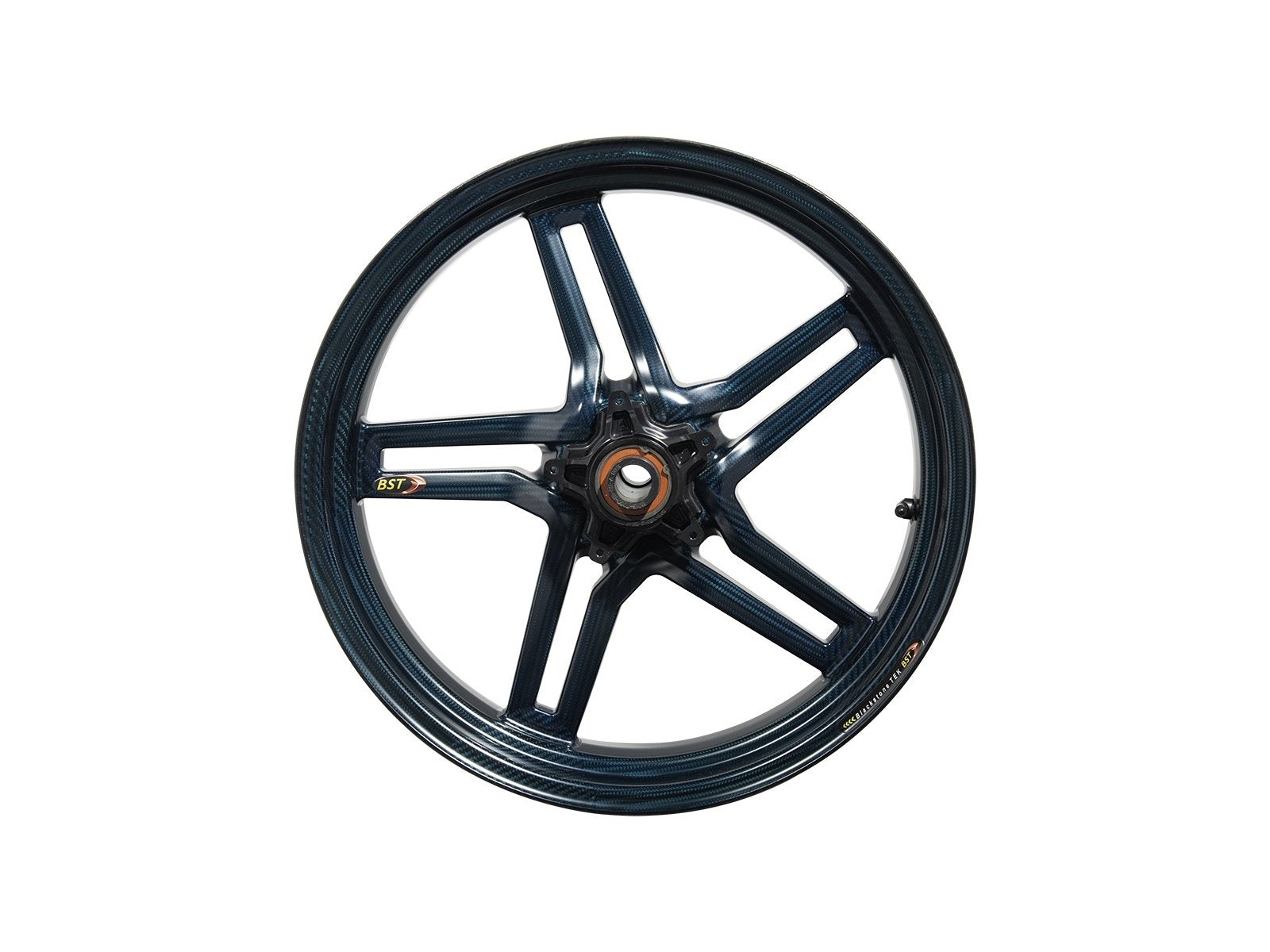 BST MV Agusta F4 Carbon Wheel "Rapid TEK" (front, 5 slanted spokes, black hubs) – Accessories in the 2WheelsHero Motorcycle Aftermarket Accessories and Parts Online Shop