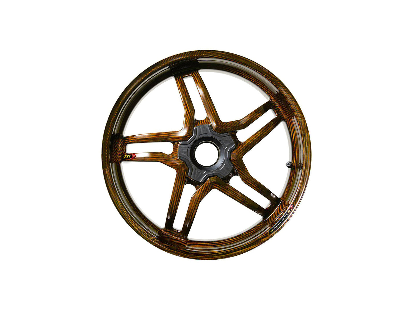 BST MV Agusta F4 (00/08) Carbon Wheel "Rapid TEK" (offset rear, 5 slanted spokes, black hubs)