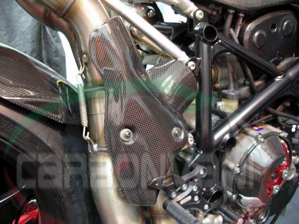 CARBONVANI Ducati Superbike 1098 / 1198 / 848 Carbon Exhaust Collector Guard (for Termignoni exhaust)