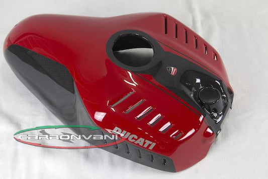 CARBONVANI Ducati Panigale Carbon Fuel Tank Cover (Ullberg version)