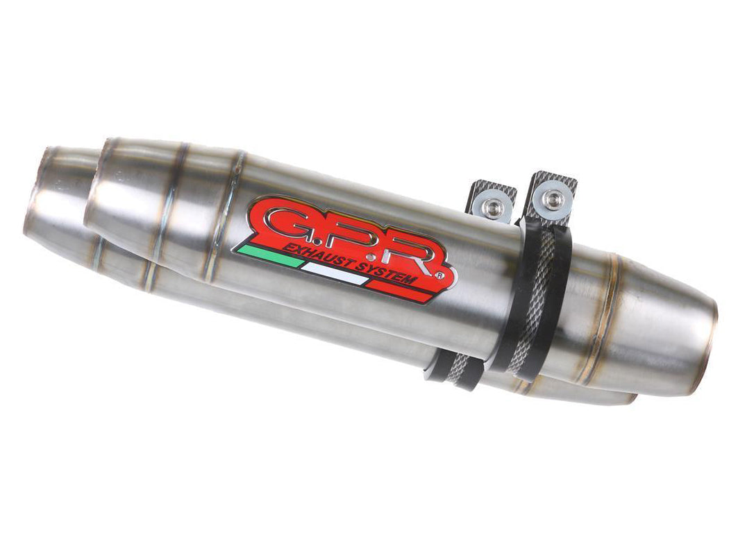 GPR Aprilia Shiver 900 Dual Slip-on Exhaust "Deeptone Inox" (racing)