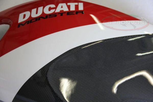 CARBONVANI Ducati Monster 696/796/1100 Carbon Side Tank Panels Kit "Ducati Corse"