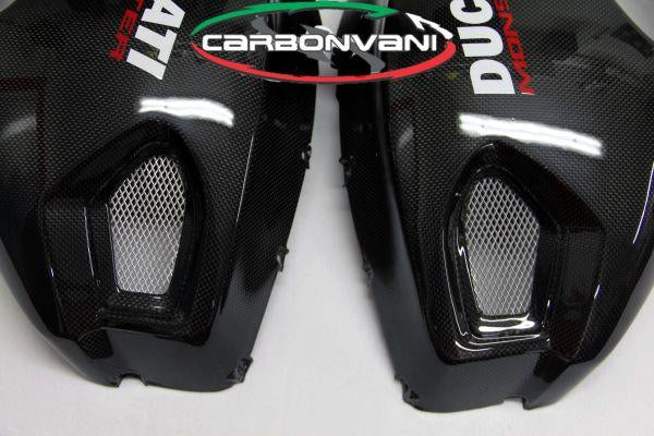 CARBONVANI Ducati Monster 696/796/1100 Carbon Side Tank Panels Kit "Black"