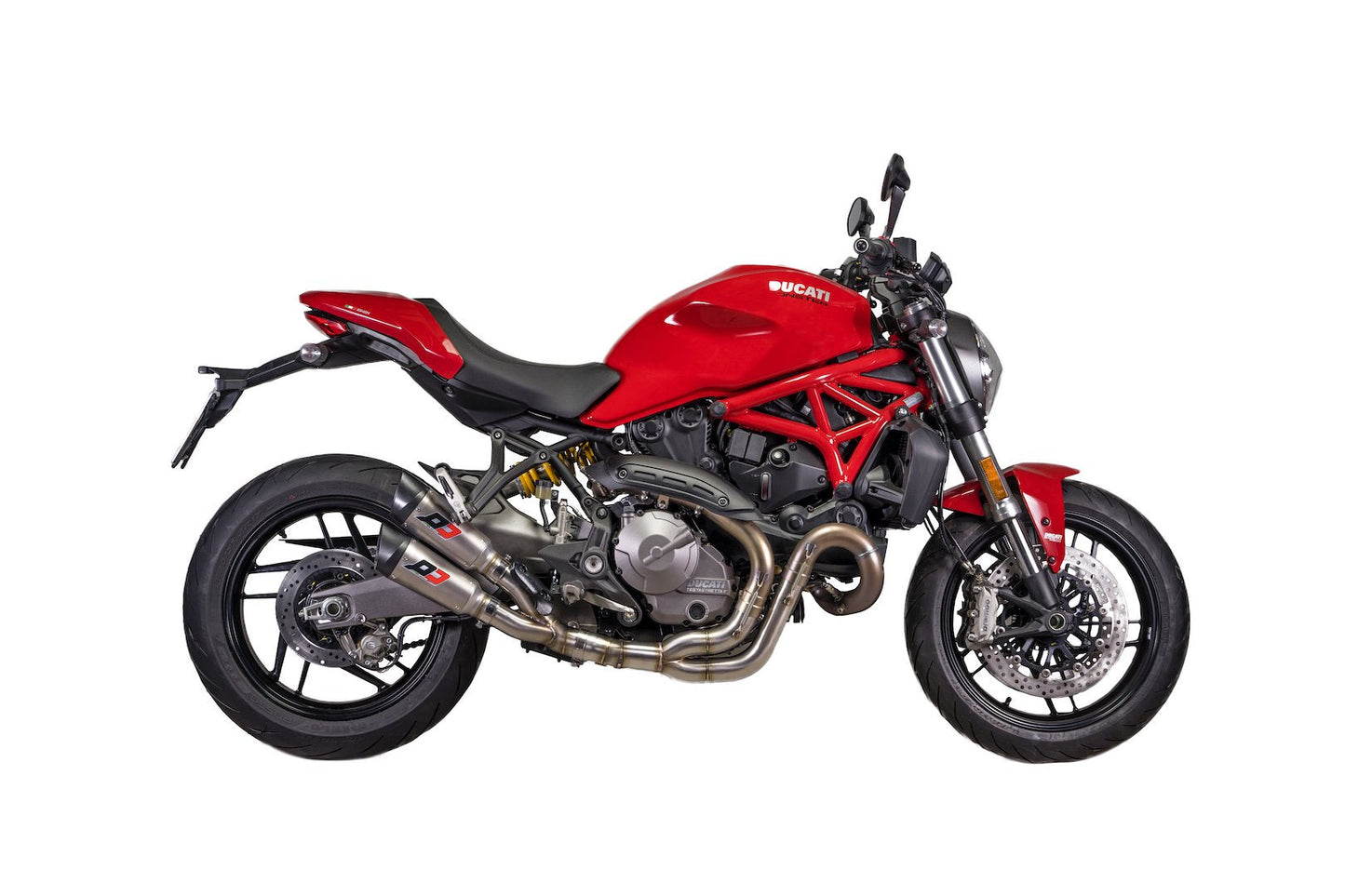 QD EXHAUST Ducati Monster 821/1200S Dual Slip-on Exhaust "Gunshot" (EU homologated)