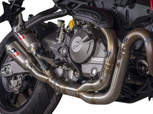 QD EXHAUST Ducati Monster 821/1200S Dual Slip-on Exhaust "Gunshot" (EU homologated)