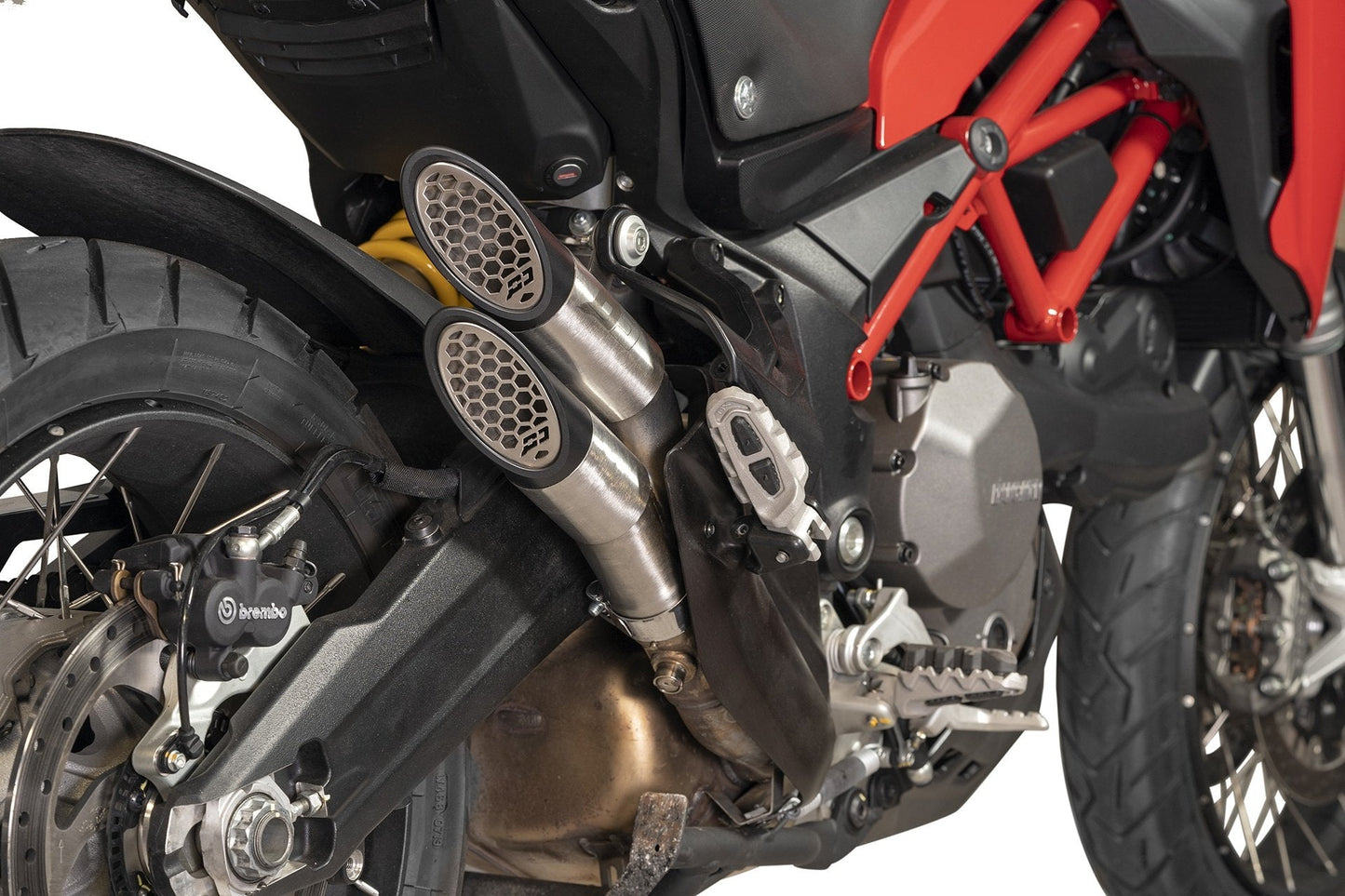 QD EXHAUST Ducati Multistrada 950/1200/1260 Enduro Slip-on Exhaust "Power Gun" (EU homologated)