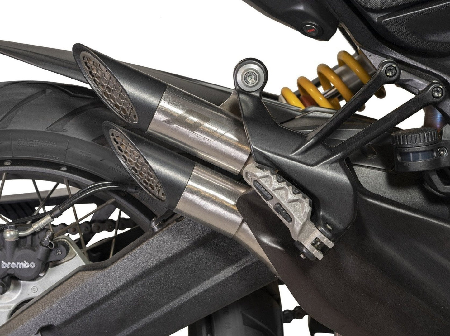 QD EXHAUST Ducati Multistrada 950/1200/1260 Enduro Slip-on Exhaust "Power Gun" (EU homologated)