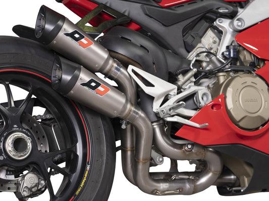 QD EXHAUST Ducati Panigale V4 Semi-Full Dual Exhaust System "Gunshot" (EU homologated)