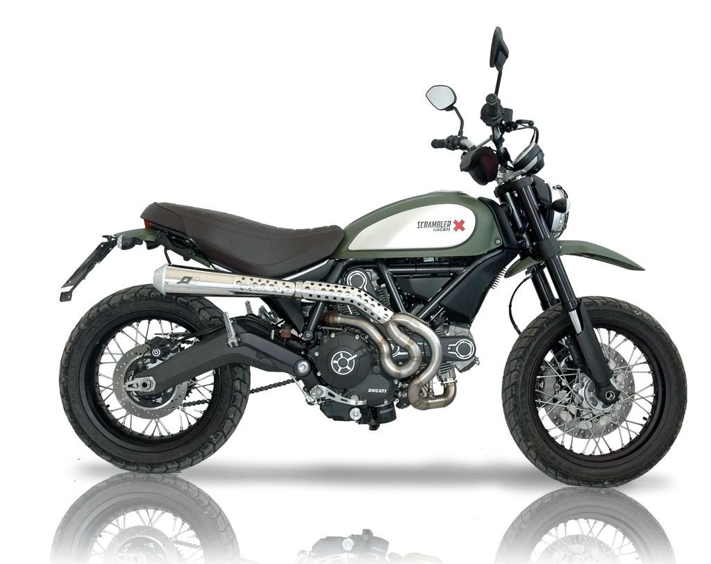 QD EXHAUST Ducati Scrambler 800 Full Exhaust System "MaXcone" (polished; EU homologated)