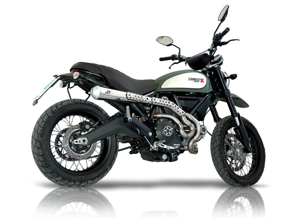 QD EXHAUST Ducati Scrambler 800 Full Exhaust System "MaXcone" (polished; EU homologated)