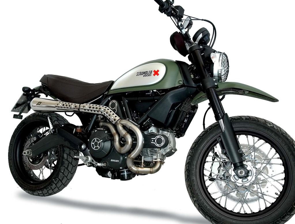 QD EXHAUST Ducati Scrambler 800 Full Exhaust System "MaXcone" (polished; EU homologated)