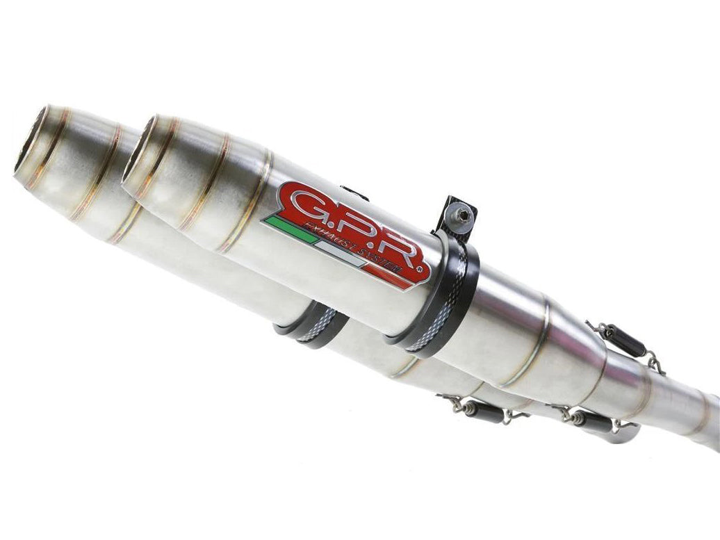 GPR Aprilia Dorsoduro 900 Dual Slip-on Exhaust "Deeptone Inox" (racing)