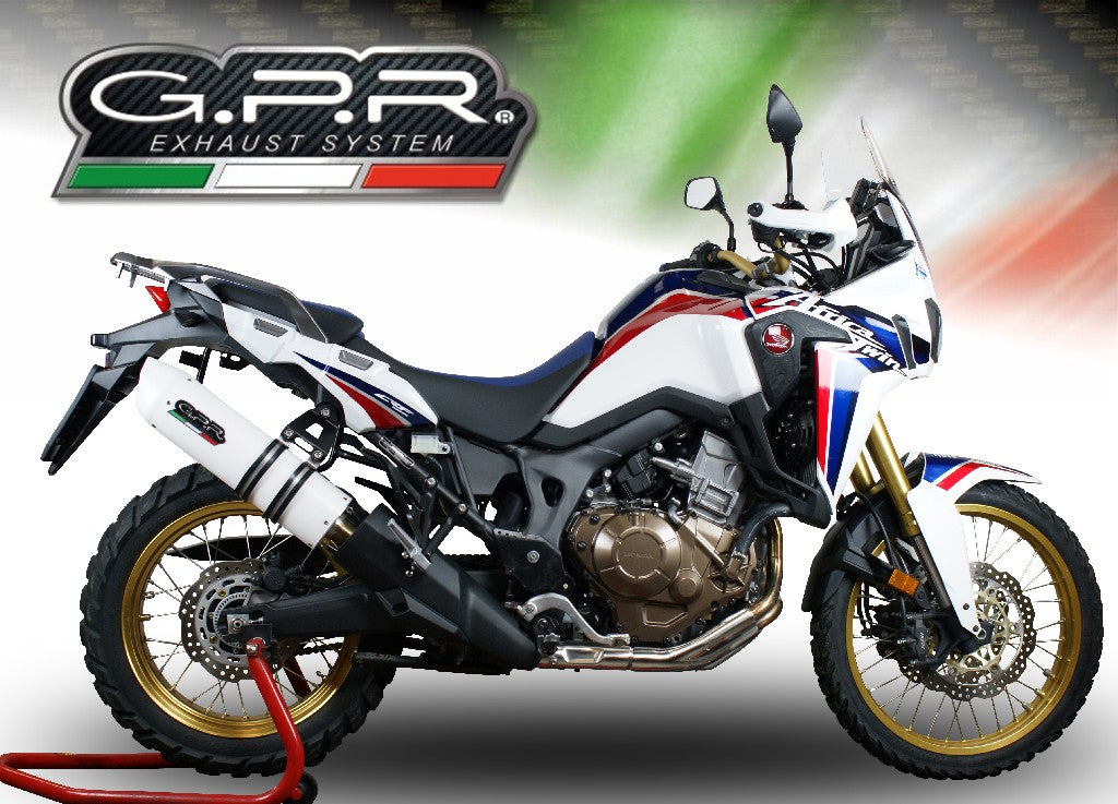 GPR Honda CRF1000L Africa Twin Slip-on Exhaust "Albus Ceramic" (EU homologated)