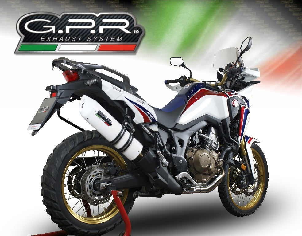 GPR Honda CRF1000L Africa Twin Slip-on Exhaust "Albus Ceramic" (EU homologated)