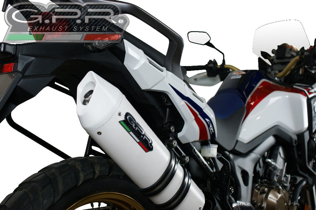 GPR Honda CRF1000L Africa Twin Slip-on Exhaust "Albus Ceramic" (EU homologated)