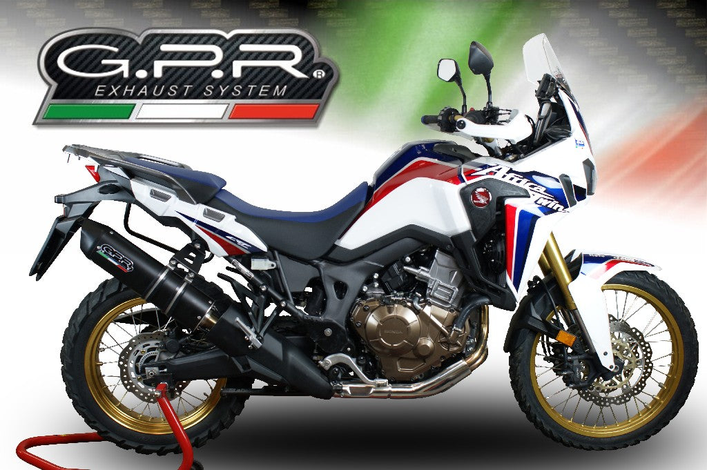 GPR Honda CRF1000L Africa Twin Adventure Sports (18/19) Slip-on Exhaust "Furore Evo 4 Nero" (EU homologated)