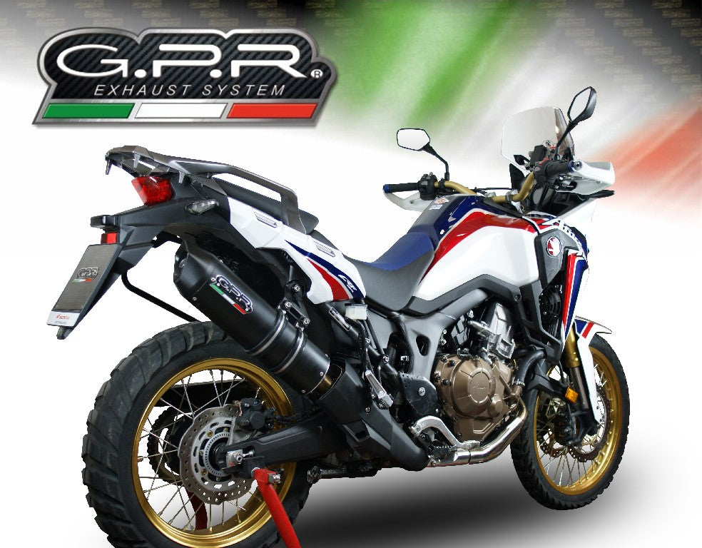 GPR Honda CRF1000L Africa Twin Slip-on Exhaust "Furore Nero" (EU homologated)