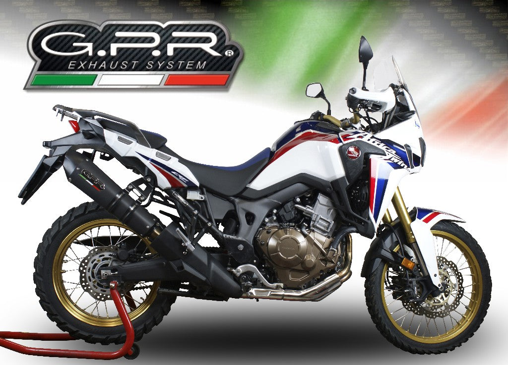 GPR Honda CRF1000L Africa Twin Slip-on Exhaust "GPE Anniversary Black Titanium" (EU homologated)