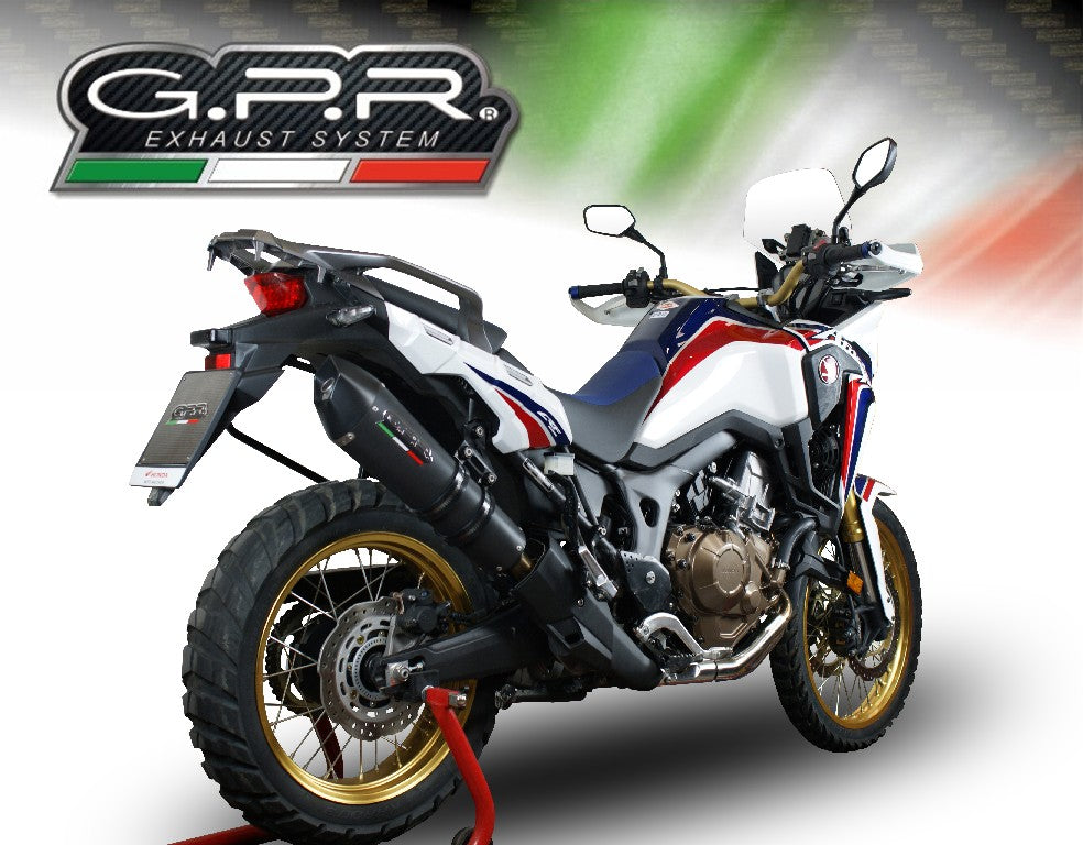 GPR Honda CRF1000L Africa Twin Slip-on Exhaust "GPE Anniversary Black Titanium" (EU homologated)