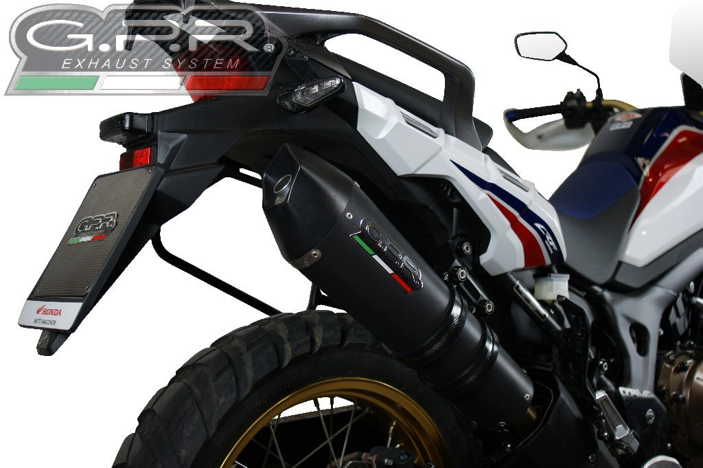 GPR Honda CRF1000L Africa Twin Slip-on Exhaust "GPE Anniversary Black Titanium" (EU homologated)