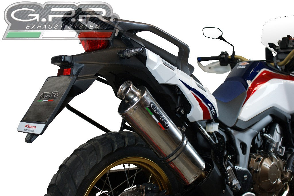 GPR Honda CRF1000L Africa Twin Adventure Sports (18/19) Slip-on Exhaust "Trioval" (EU homologated)