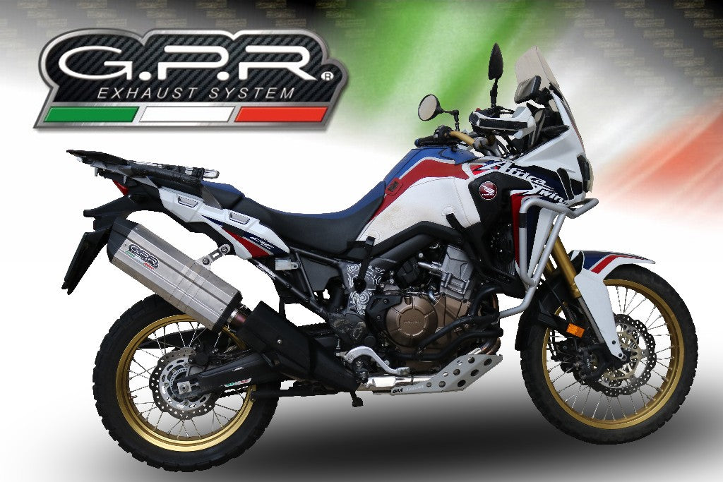 GPR Honda CRF1000L Africa Twin Adventure Sports (18/19) Slip-on Exhaust "Sonic Inox" (EU homologated)