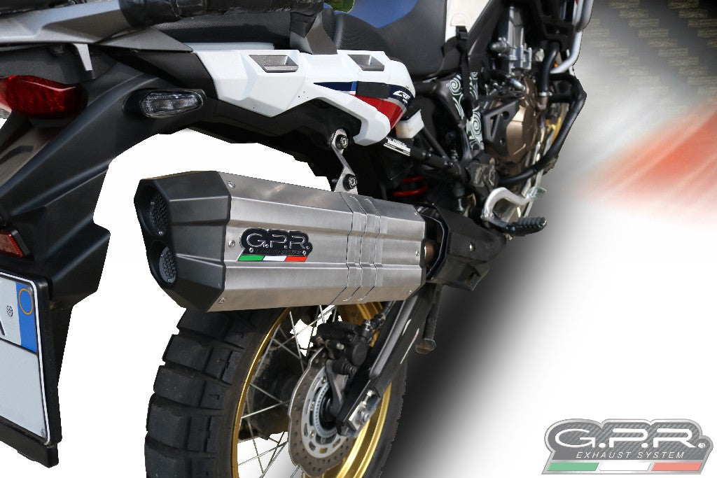 GPR Honda CRF1000L Africa Twin Adventure Sports (18/19) Slip-on Exhaust "Sonic Inox" (EU homologated)