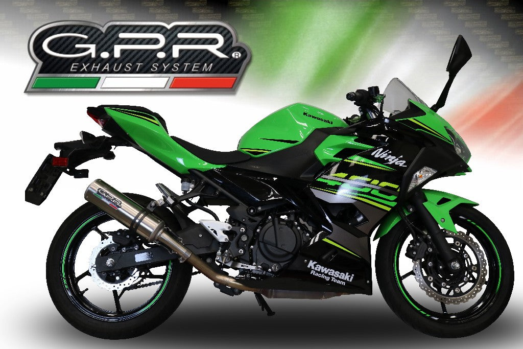 GPR Kawasaki Ninja 400 Full Exhaust System "M3 Titanium Natural"