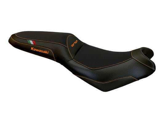 TAPPEZZERIA ITALIA Kawasaki Versys 650 Seat Cover "Elba Total Black Trico"