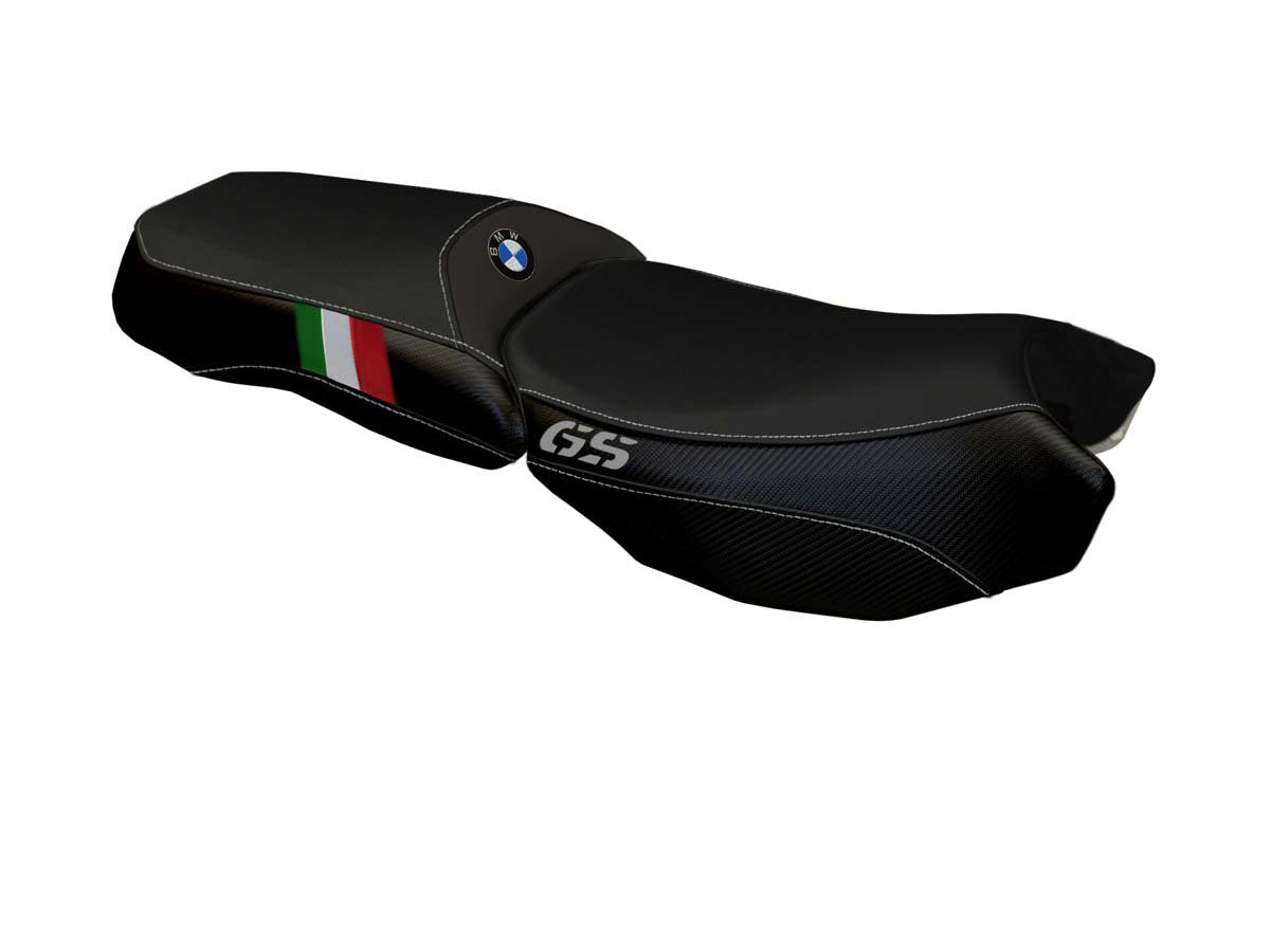 TAPPEZZERIA ITALIA BMW R1200GS Adventure (13/18) Seat Cover "Bologna Carbon Color Tricolore"